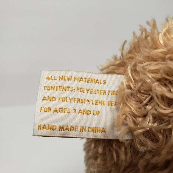 Natalie and Emma 12" Teddy Bears Tan Brown Hugging Blanket Plush - Picture 6 of 6